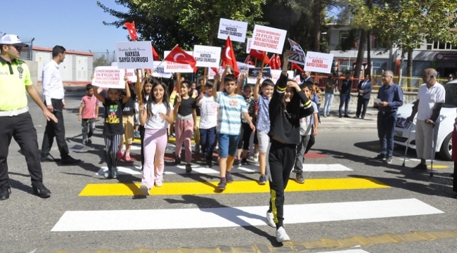 Siverek'te trafikte yaya önceliğine dikkat çekildi