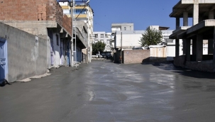 Siverek'te sokak beton çalışmaları sürüyor