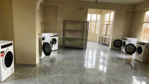 Çamaşırhane yeni yerinde hizmete devam ediyor