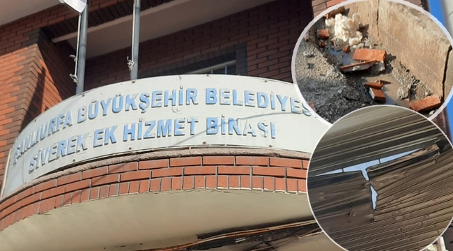 Şanlıurfa Büyükşehir'in Siverek ek hizmet binası tehlike saçıyor