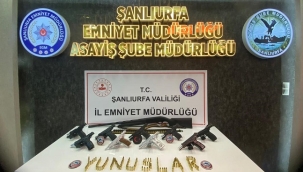 Şanlıurfa'da 9 ruhsatsız tabanca ele geçirildi