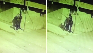 Siverek'te kablo hırsızlığı güvenlik kamerasına yansıdı