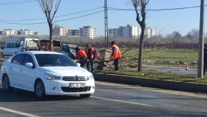 Siverek'te refüje çıkan otomobil, ağaca çarparak durabildi: 2 yaralı