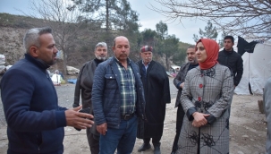 Başkan Ayşe Çakmak, depremden etkilenen kırsal mahalleri ziyaret etti