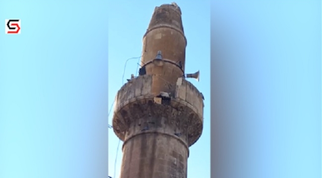 Siverek Sulu Camii minaresi tehlike saçıyor