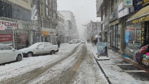 Siverek'te kar yağışı etkili oluyor