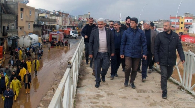 Yapıcıoğlu, sel felaketinin yaşandığı Urfa'da incelemelerde bulundu