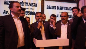 Bozova'da miting gibi seçim bürosu açılışı