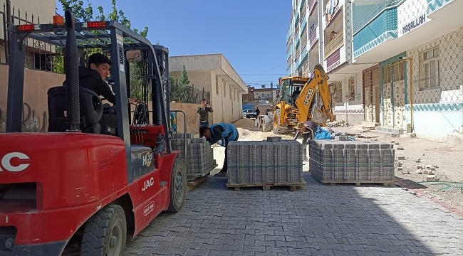 Eyyübiye'de 6 mahallede kilitli parke çalışması