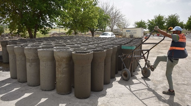 Siverek'te beton boru üretim kapasitesi arttırıldı