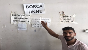 Çareyi afiş asmakta aradı: Borca tınne