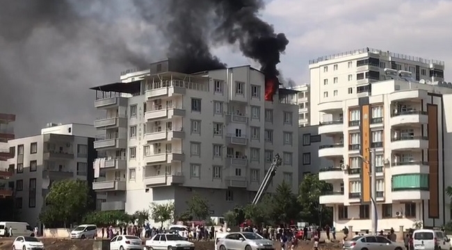 Siverek'te 5 katlı binada yangın 