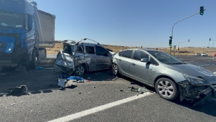 Siverek'te zincirleme kaza: 6 yaralı