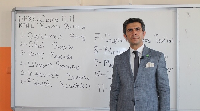 Özaslan Urfa'daki eğitim sorununa dikkat çekti