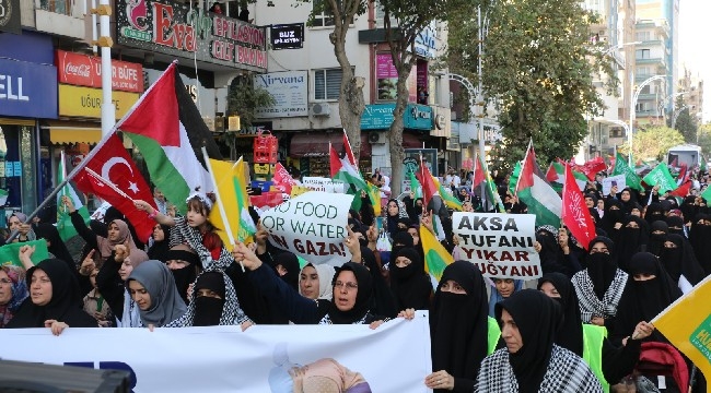 Şanlıurfalı yüzlerce anne Gazze için yürüdü