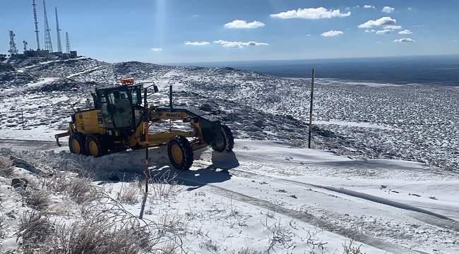 Karacadağ'da kar yağışı etkili oldu