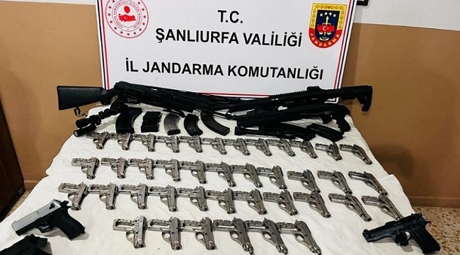Urfa'da çok sayıda silah ele geçirildi
