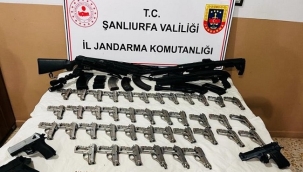 Urfa'da çok sayıda silah ele geçirildi