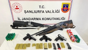 Urfa'da ruhsatsız silah bulunduranlara operasyon: 5 gözaltı