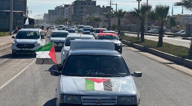 İHH Akçakale'de Gazze için araç konvoyu oluşturdu