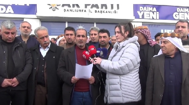 Şanlıurfa İl Başkanlığı önünde "Yalçınkaya" eylemi