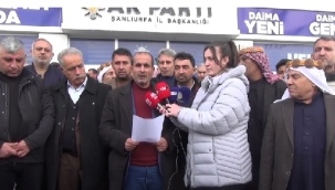 Şanlıurfa İl Başkanlığı önünde "Yalçınkaya" eylemi
