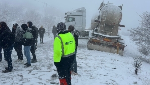 Siverek kırsalında kar yağışı etkili oldu