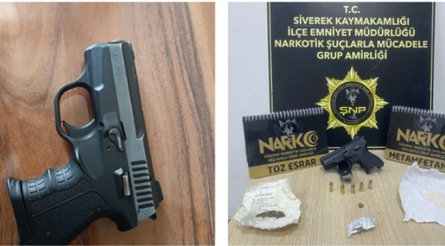 Siverek'te silah ve uyuşturucu ele geçirildi