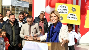 Sanatçı Gülben Ergen Siverek'te okul açtı