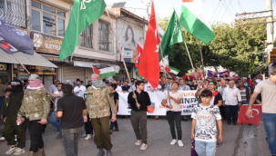 Siverek'te Hamas'a destek yürüyüşü düzenlendi 