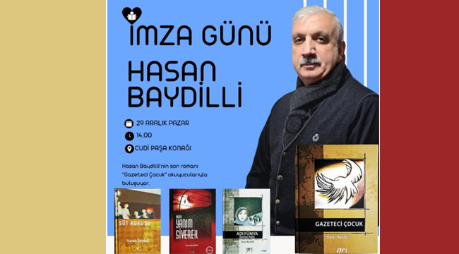 Hasan Baydilli, Gazeteci Çocuk romanı ile okurlarıyla buluşuyor!