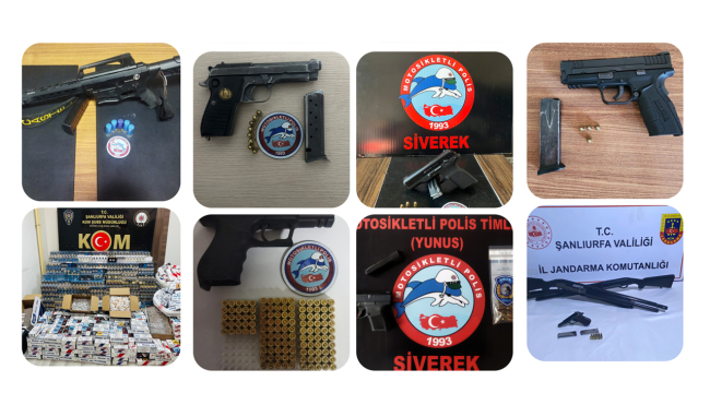 Siverek'te silah ve yasaklı madde ele geçirildi