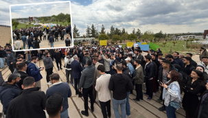 Harran Üniversitesi'nde acı olay sonrası öğrenci eylemi