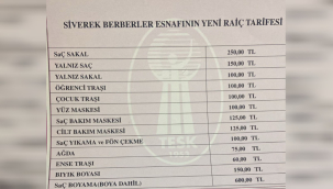 Siverek'te saç sakal tıraşı 250 lira!