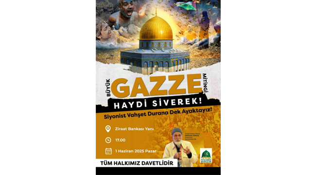 Siverek'ten Gazze için anlamlı çağrı: Haydi Meydanlara!