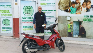 Siverek'ten Gazze'ye Anlamlı Bağış: Motosikletini gönderdi!