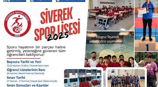 Siverek Spor Lisesi geleceğin yıldız adayları için kapılarını açıyor!