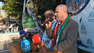 Siverek'te Gazze Mitingi: Şehitlerin Kanı Birbirine Karıştı, Gazze Hâlâ Direniyor