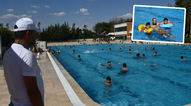 Siverek'te yaz güvenli başladı: Yüzme havuzu hizmete girdi
