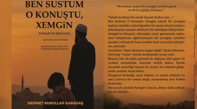 Siverekli yazarın kaleminden etkileyici eser: Ben Sustum, O Konuştu: Xemgîn