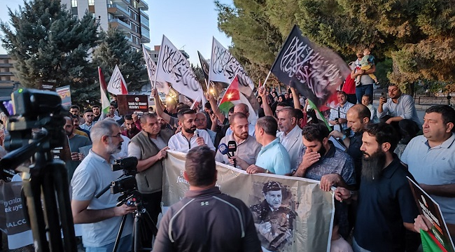 Siverek'te Sumud Filosu'na destek konvoyu