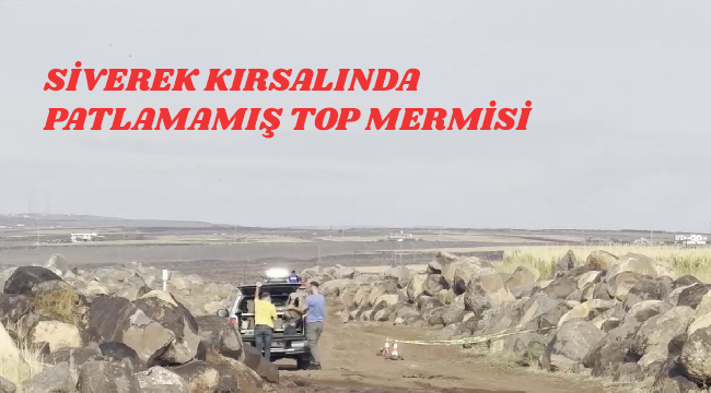 Siverek'te tarlada patlamamış top mermisi bulundu: PAMİT ekipleri imha etti
