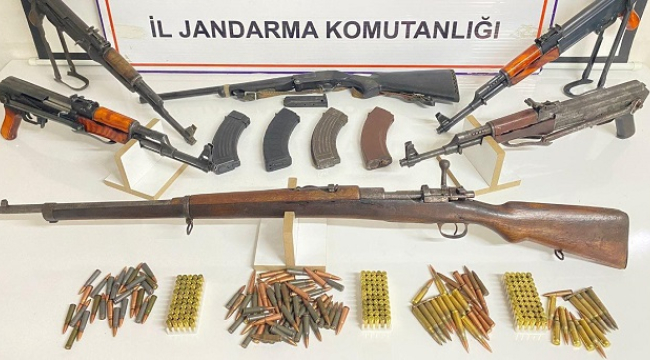 Siverek'te 5 piyade tüfeği ve mühimmat ele geçirildi