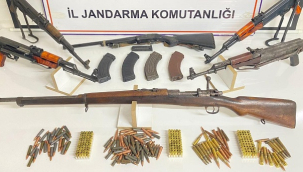 Siverek'te 5 piyade tüfeği ve mühimmat ele geçirildi