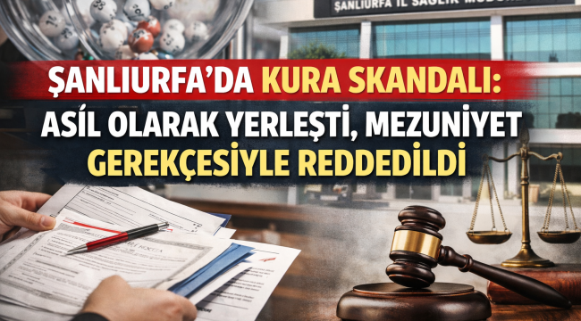 Şanlıurfa'da kura skandalı: Asil olarak yerleşti, mezuniyet gerekçesiyle reddedildi