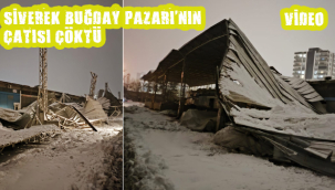 Siverek Buğday Pazarı'nda ağırlığa dayanamayan çatı çöktü!