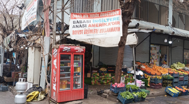 Siverek'te esnafın tepkisi pankarta yansıdı