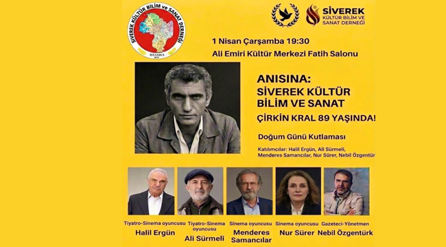 Yılmaz Güney İstanbul'da anılacak