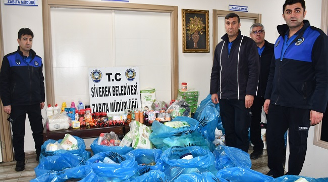 Siverek zabıtası 5 ton ürünü imha etti