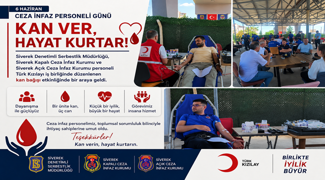6 Haziran Ceza İnfaz Personeli Günü'nde Anlamlı Etkinlik